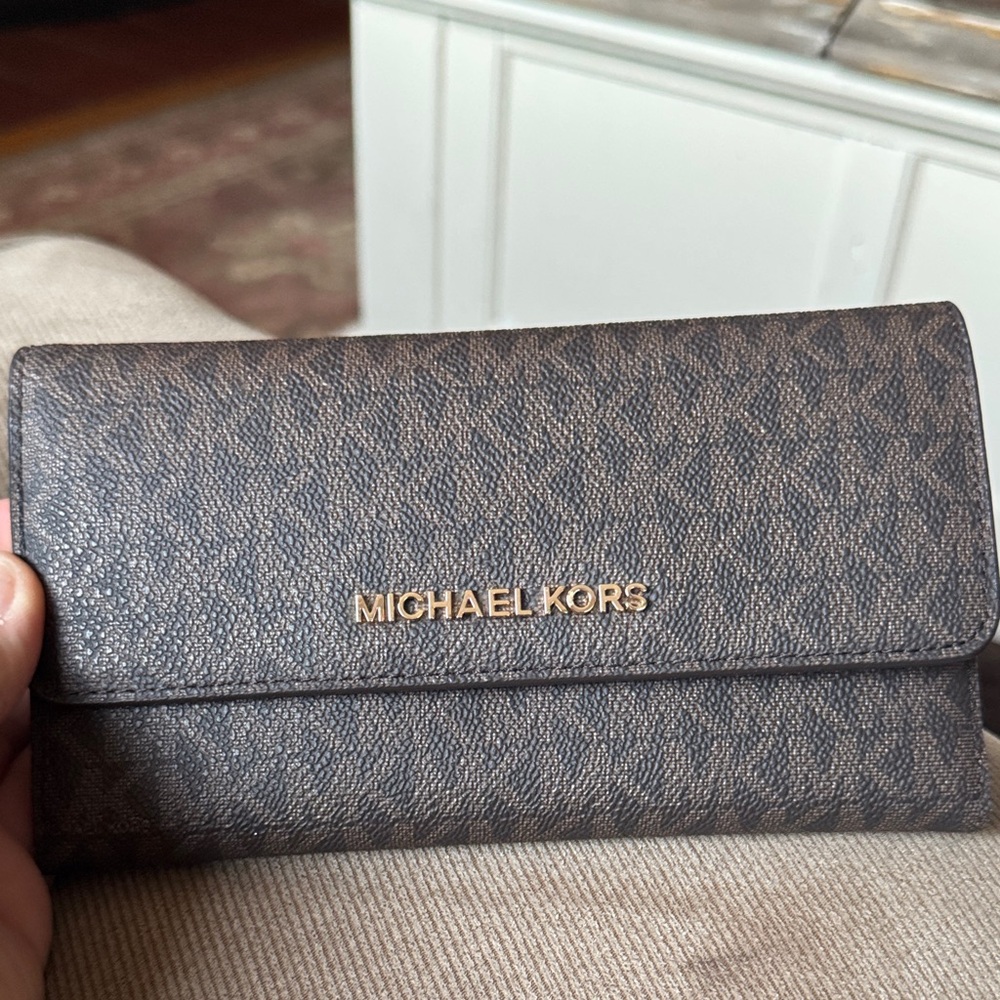 Michael Kors Dark Brown Clutch